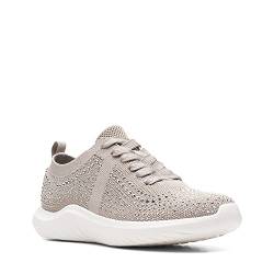 Clarks Damen Nova Spark Sneaker, Stein, 42.5 EU von Clarks