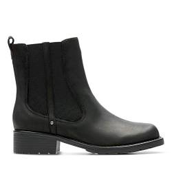 Clarks Damen Orinoco Club Kurzschaft Stiefel, Schwarz (Black Leather), 36 EU von Clarks