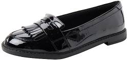 Clarks Damen Scala Bright Y Mokassin Schwarz (Black Pat Black Pat) von Clarks