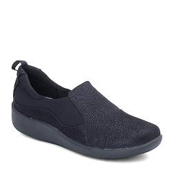 Clarks Damen Sillian Paz Slip-On Loafer , Schwarzes Synthetik-Nubuk , 35.5 EU von Clarks