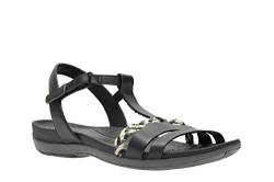 Clarks Damen Tealite Grace T-Spange Sandalen, Schwarz, 35.5 EU von Clarks