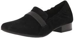 Clarks Damen Tilmont Eve Flacher Slipper, Schwarze Velourslederoptik, 40 EU von Clarks