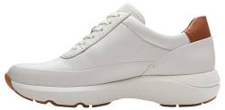 Clarks Damen Tivoli Zip Sneaker, Off White Lea, 42 EU von Clarks