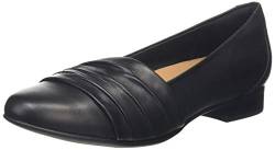 Clarks Damen Un Blush Vibe Mokassin, Schwarz Black Leather Black Leather, 36 EU von Clarks