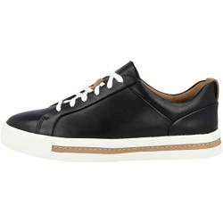 Clarks Damen Un Maui Lace Sneaker, Black Leather, 36 EU von Clarks