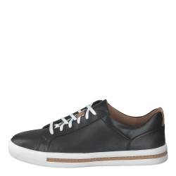Clarks Damen Un Maui Lace Sneaker, Black Leather, 41.5 EU von Clarks