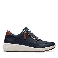 Clarks Damen Un Rio Zip Sneaker, Navy Combi, 35.5 EU von Clarks