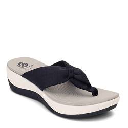 Clarks Frauen Arla Glison Offener Zeh Leger Flip Flops Blau Groesse 5 US /35.5 EU von Clarks