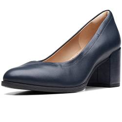 Clarks Freva55 Womens Wide Fit Court Shoes 38.5 EU Marineblau von Clarks