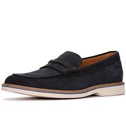 Clarks Herren Atticus LT Slip Slipper, Navy Suede, 41.5 EU von Clarks