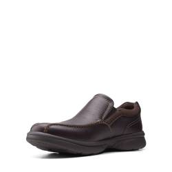 Clarks Herren Bradley Step Slipper, Braunes Trommelleder, 42 EU Weit von Clarks