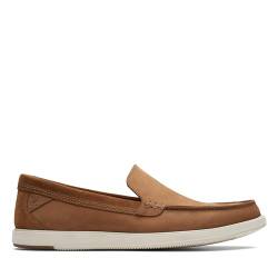 Clarks Herren Bratton Loafer, Dark Tan Nubuck, 44.5 EU von Clarks