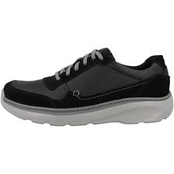 Clarks Herren ChartLite Move Sneaker, Black Leather, 41.5 EU von Clarks