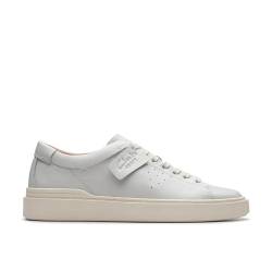 Clarks Herren Craft Swift Sneaker, White Leather, 43 EU von Clarks