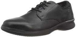 Clarks Herren Donaway Plain Oxford, Black Leather, 41 EU Weit von Clarks