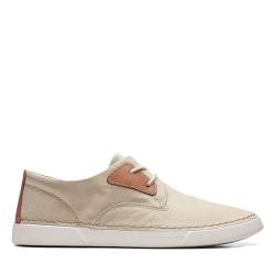 Clarks Herren Gereld Tie Sneaker, Sand Textile, 39.5 EU von Clarks