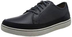 Clarks Herren Hodson Lace Sneaker, Navy Leather, 44 EU von Clarks