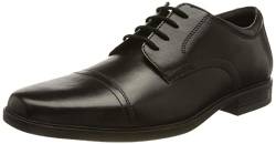 Clarks Herren Howard Cap Oxford, Black Leather, 46 EU von Clarks