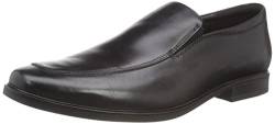 Clarks Herren Howard Edge Slipper, Black Leather, 46 EU von Clarks