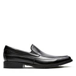 Clarks Herren Kippfrei Slipper, Schwarz Black Leather, 44.5 EU von Clarks