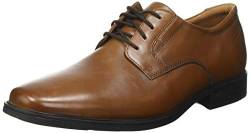 Clarks Herren Tilden Plain Oxford, Dunkelbraunes Leder, 42 EU Weit von Clarks