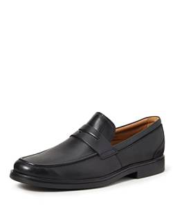 Clarks Herren Un Aldric Step Slipper, Schwarzes Leder, 43 EU von Clarks