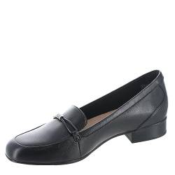 Clarks Juliet Shine Loafer für Damen, Schwarz Leder, 44 EU von Clarks