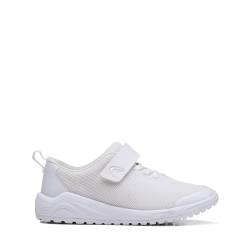 Clarks Jungen Aeon Pace Sneaker, Weiß, 25.5 EU Weit von Clarks