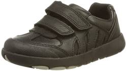 Clarks Jungen Mädchen Rex Stride T Sneaker, Black Leather, 24 EU von Clarks