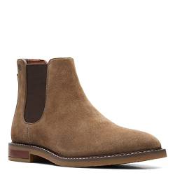 Clarks Men's Jaxen Chelsea Boot, Taupe Suede, 7.5 von Clarks