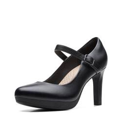 Clarks Womens Ambyr Shine Pump, Black Leather, 10 US von Clarks