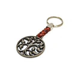 Schlüsselanhänger Schlüsselring Baum des Lebens an Lederband - EIN besonderes Schmuckstück, das Kraft gibt. 7cm Plus Ring 2,5cm von Claro Schmuck