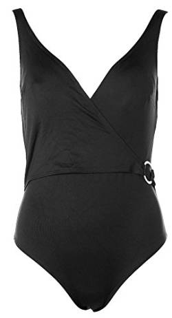 Class International Damen Badeanzug Wickel Optik Schwarz 48 Cup C von Class International