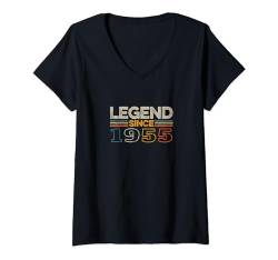 Damen Legend since 1955 Original Vintage Birthday Est Legende T-Shirt mit V-Ausschnitt von Classic Birthday Original Vintage Retro Legend