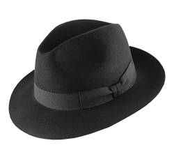 Classic Italy - Fedora Hut Heritage Bogart II - Size 58 cm - Noir von Classic Italy