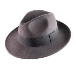 Classic Italy - Fedora Hut Packable wasserabweisend Fedora - Size 58 cm - Anthracite von Classic Italy