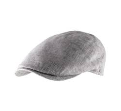 Classic Italy - Flatcap, Schiebermütze, Newsboy Cap Classic Flat Cap Lin - Size 57 cm - 503-02-gris von Classic Italy