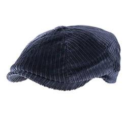 Classic Italy - Flatcap, Schiebermütze, Newsboy Cap Classic Newsboy Velvet - Size 59 cm - Marine von Classic Italy