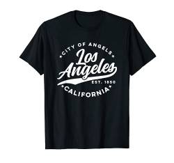 Vintage Los Angeles City of Angels California weißer Text T-Shirt von Classic Retro USA City Tees