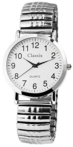 Classix Herren-Uhr Zug Armbanduhr Metall Analog Quarz Comfort Line 2700007 von Classix