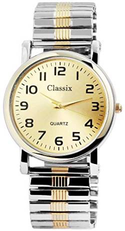 Classix Herren – Uhr Zugarmband Metall Armbanduhr Analog Quarz 2700005-002 von Classix