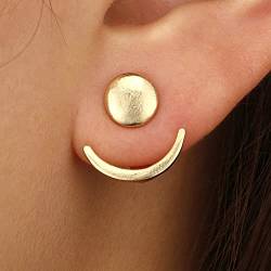 Clataly Stern Ohrringe Gold Runde Mond Ohrringe Pentagram Hoop Ohrringe Schmuck für Frauen und Mädchen von Clataly