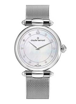 Claude Bernard Damenuhr Analog Quarz Silber mit Edelstahlarmband 20508 3M NAN von Claude Bernard