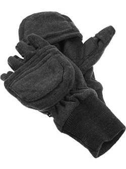 Claus Modes Fleece Handschuhe mit Thinsulate und Klappe Strickbund, Farben:grau, Handschuhgröße:Herren von Claus Modes