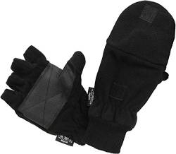 Claus Modes Fleece Handschuhe mit Thinsulate und Klappe Strickbund, Farben:schwarz, Handschuhgröße:Damen von Claus Modes