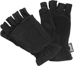 Claus Modes Herren Fleece Handschuhe mit Thinsulate und Klappe Magnet, Farben:schwarz, Handschuhgröße:L/XL von Claus Modes
