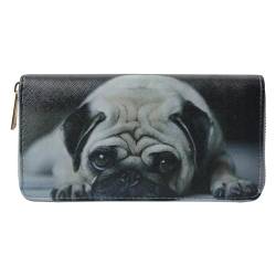 Clayre & Eef Brieftasche 19x10 cm Grau Kunststoff Rechteck Hund von Clayre & Eef