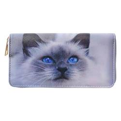 Clayre & Eef Brieftasche 19x10 cm Grau Kunststoff Rechteck Katze von Clayre & Eef