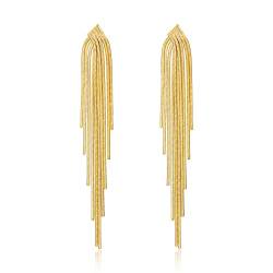 Clearine Quaste Ohrringe Mode lange lineare baumeln Tropfen Ohrringe für Damen Party Prom Gold-Ton von Clearine