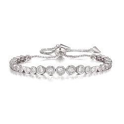 Clearine Zirkonia Klassische Tennis Armband Modeschmuck Geburtstagsgeschenke für Damen Teenager Mädchen Mutter Frau Tochter Silber-Ton von Clearine